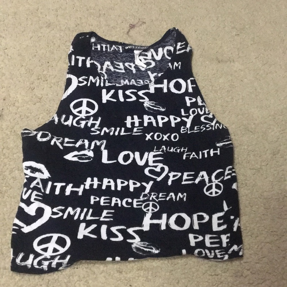 Wet seal black crop top